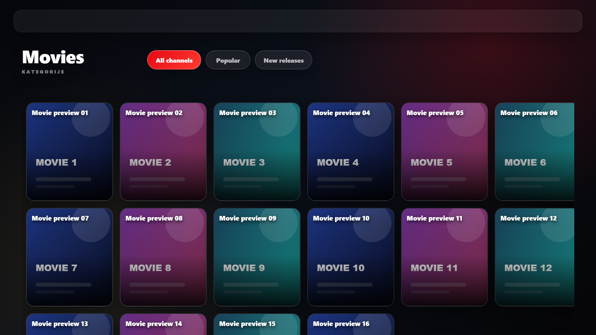 AuroraPlay movie library preview